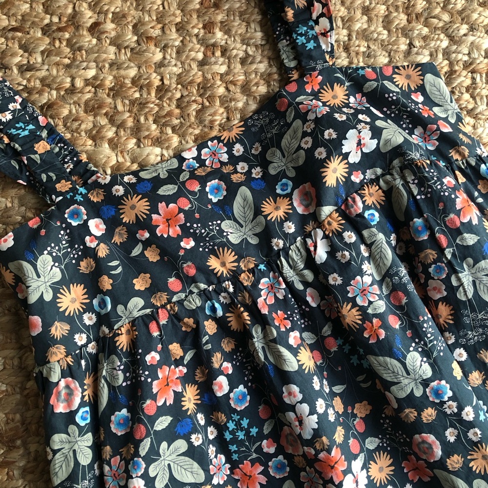 New: aureum Ruffle Strap Smock Back Dress. Lined. Pockets. Size Medium - Picture 5 of 15